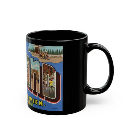Greetings from Holland Mich (Greeting Postcards) Black Coffee Mug - Go Mug Yourself