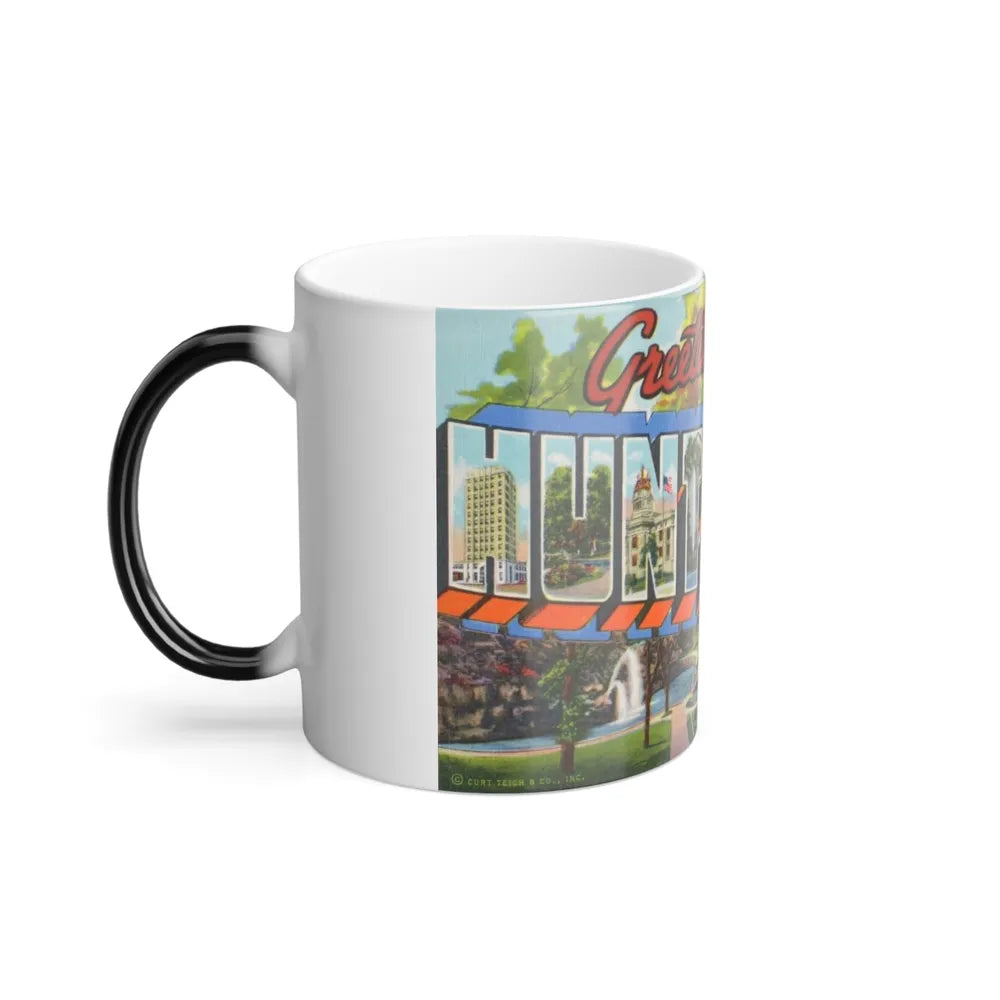 Greetings from Huntsville Ala (Greeting Postcards) Color Changing Mug 11oz-Go Mug Yourself