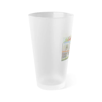 Greetings from Huntsville Ala (Greeting Postcards) Frosted Pint Glass 16oz-Go Mug Yourself