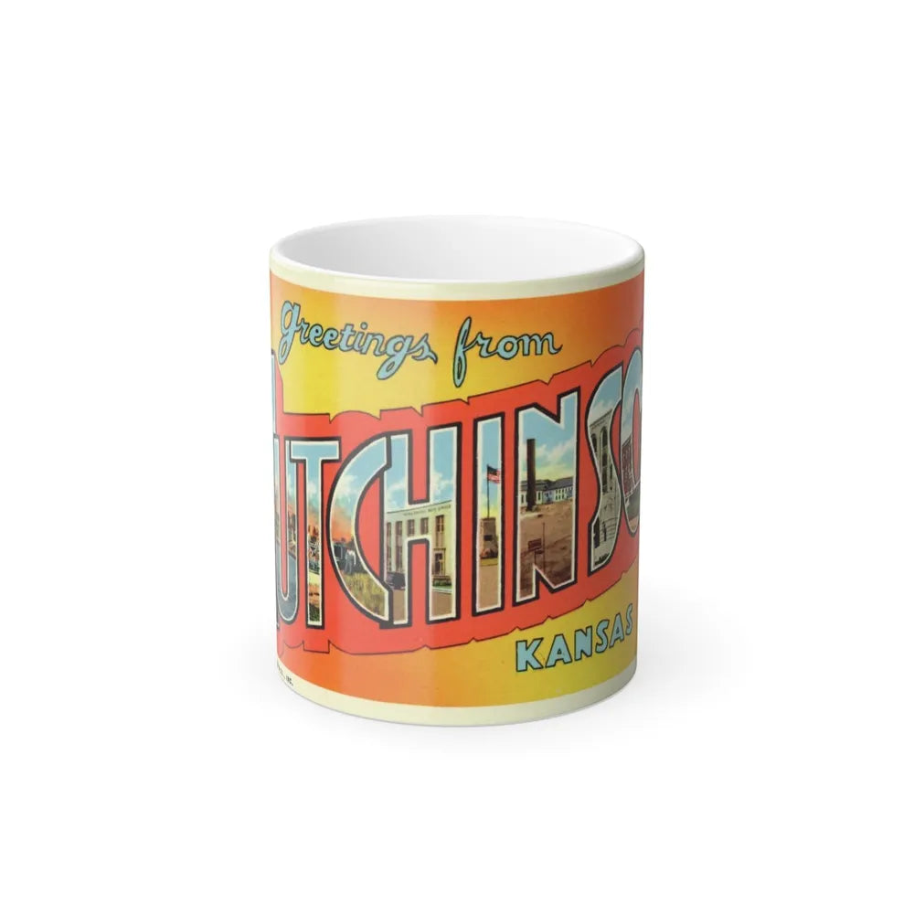 Greetings from Hutchinson Kansas (Greeting Postcards) Color Changing Mug 11oz-11oz-Go Mug Yourself