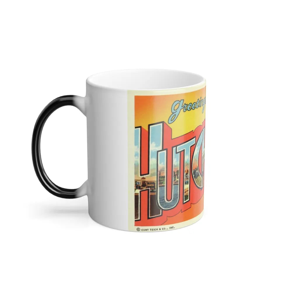 Greetings from Hutchinson Kansas (Greeting Postcards) Color Changing Mug 11oz-Go Mug Yourself