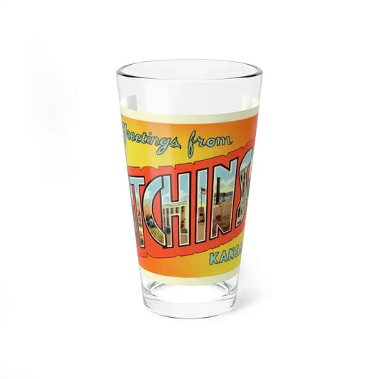Greetings from Hutchinson Kansas (Greeting Postcards) Pint Glass 16oz 16oz - Go Mug Yourself