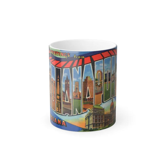 Greetings From Indianapolis (Greeting Postcards) Color Changing Mug 11oz-11oz-Go Mug Yourself