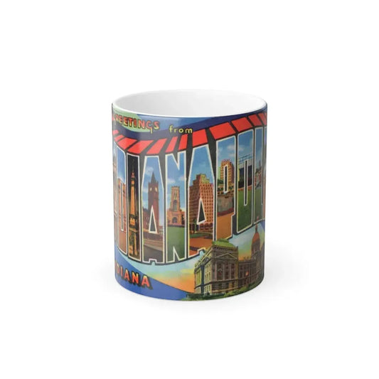 Greetings From Indianapolis (Greeting Postcards) Color Changing Mug 11oz Default Title 11oz - Go Mug Yourself