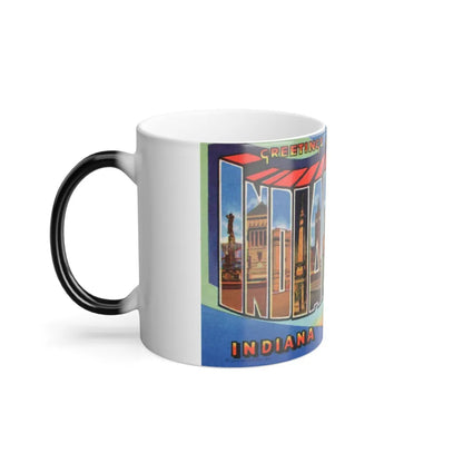 Greetings From Indianapolis (Greeting Postcards) Color Changing Mug 11oz-Go Mug Yourself