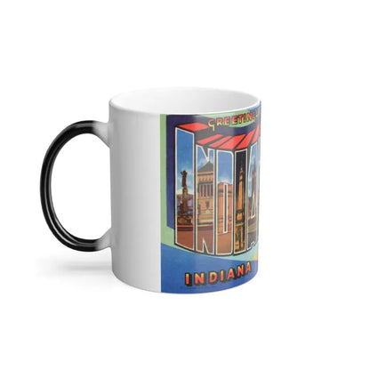 Greetings From Indianapolis (Greeting Postcards) Color Changing Mug 11oz - Go Mug Yourself