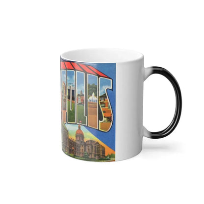 Greetings From Indianapolis (Greeting Postcards) Color Changing Mug 11oz - Go Mug Yourself