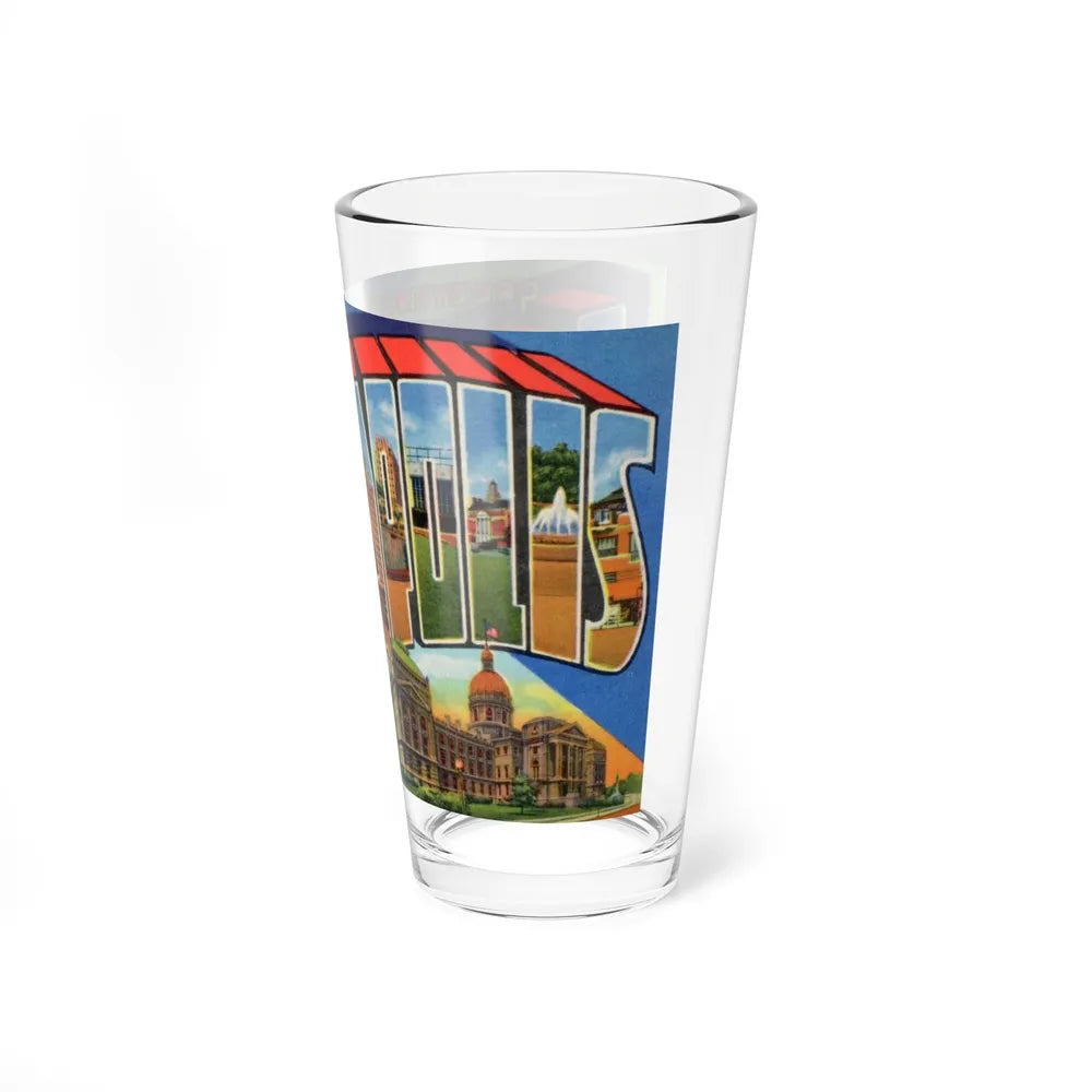 Greetings From Indianapolis (Greeting Postcards) Pint Glass 16oz-Go Mug Yourself