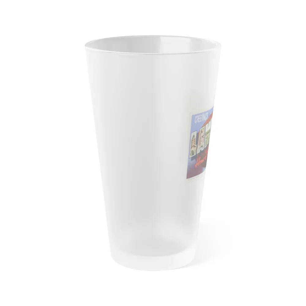 Greetings from Lawrence Home of State University Kansas (Greeting Postcards) Frosted Pint Glass 16oz-Go Mug Yourself