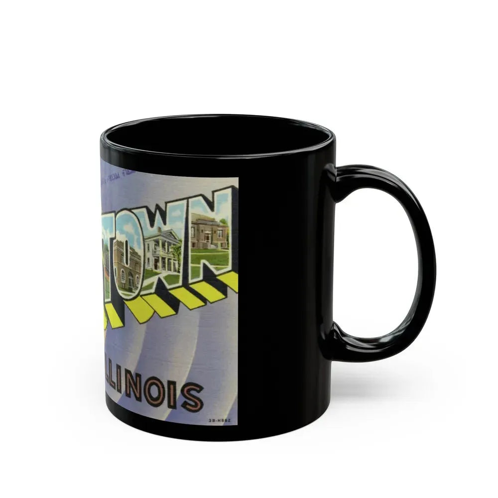 Greetings from Lewistown Illinois (Greeting Postcards) Black Coffee Mug - Go Mug Yourself