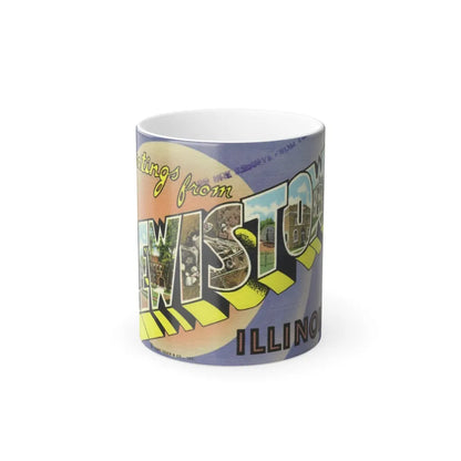 Greetings from Lewistown Illinois (Greeting Postcards) Color Changing Mug 11oz-11oz-Go Mug Yourself