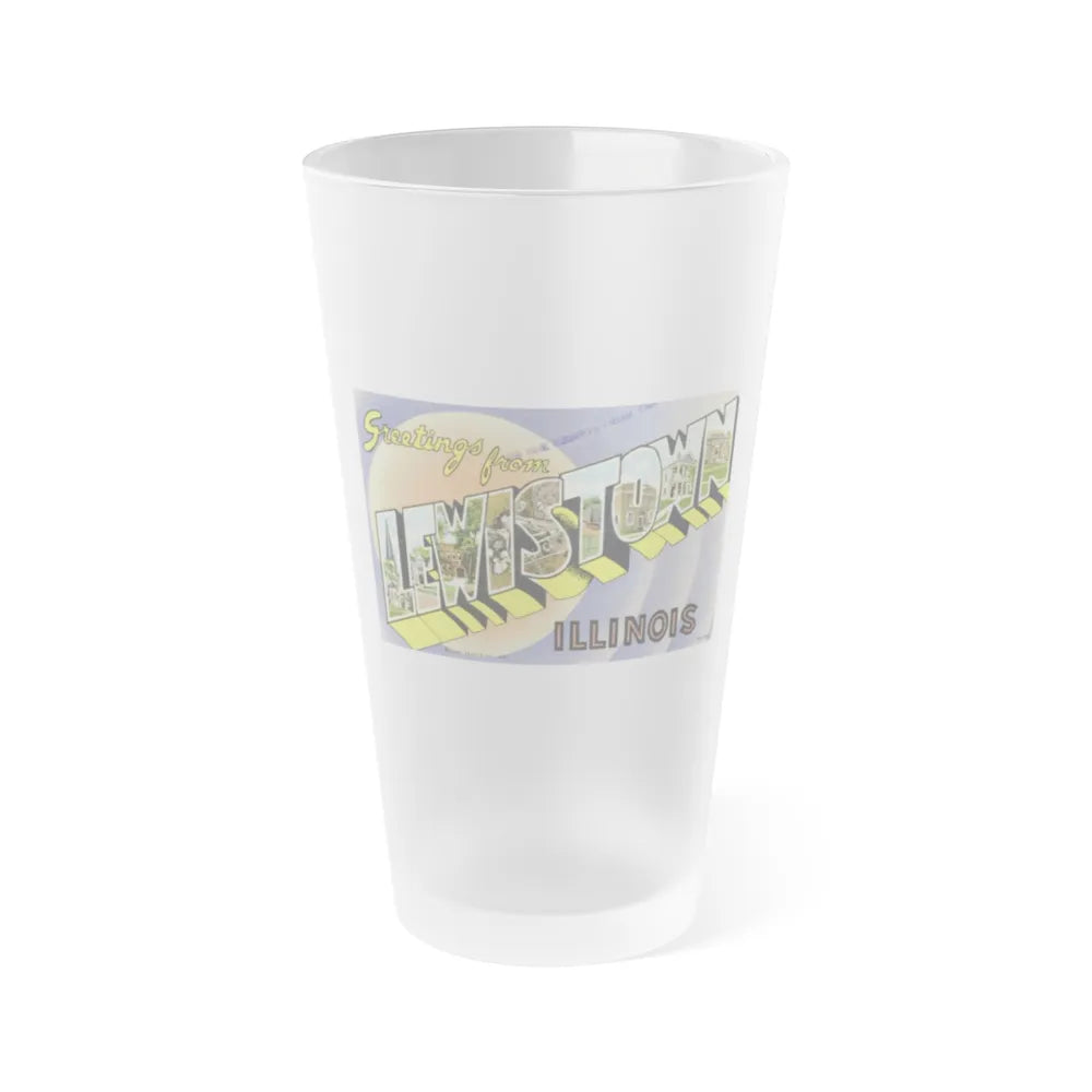 Greetings from Lewistown Illinois (Greeting Postcards) Frosted Pint Glass 16oz-16oz-Frosted-Go Mug Yourself