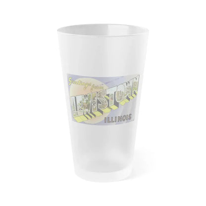 Greetings from Lewistown Illinois (Greeting Postcards) Frosted Pint Glass 16oz 16oz Frosted - Go Mug Yourself