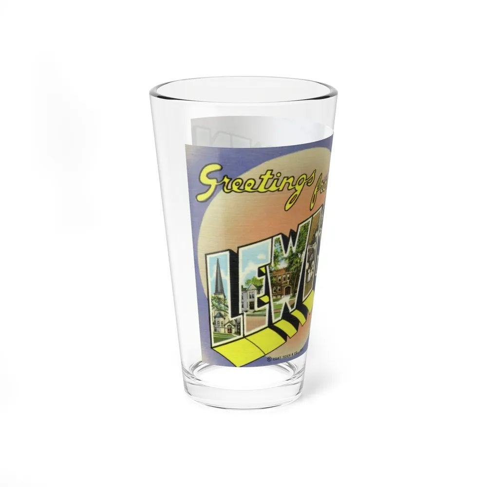 Greetings from Lewistown Illinois (Greeting Postcards) Pint Glass 16oz-Go Mug Yourself