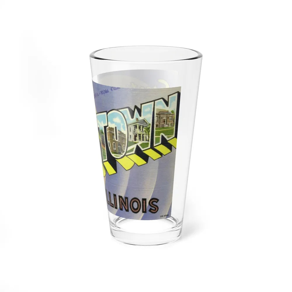 Greetings from Lewistown Illinois (Greeting Postcards) Pint Glass 16oz-Go Mug Yourself