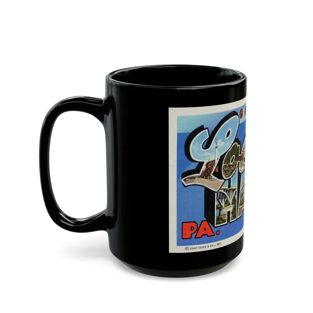 Greetings from Lock Haven PA (Greeting Postcards) Black Coffee Mug-Go Mug Yourself