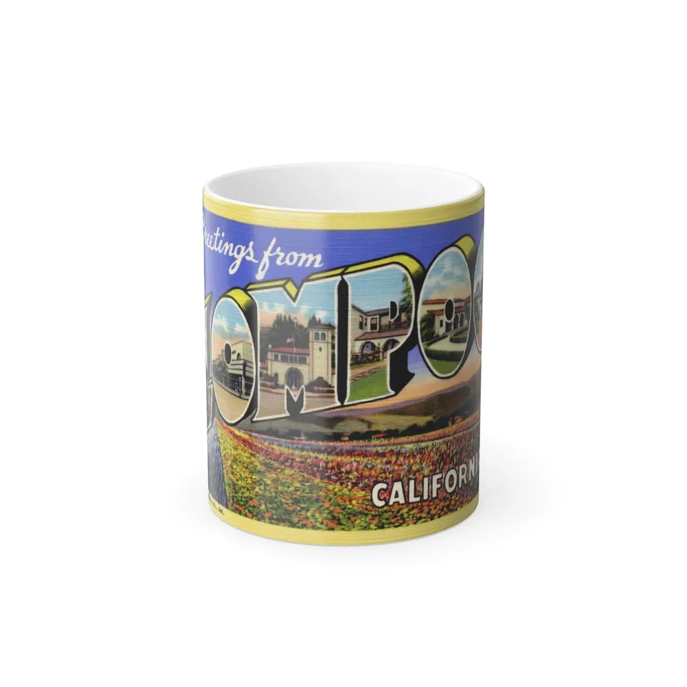 Greetings from Lompoc California (Greeting Postcards) Color Changing Mug 11oz-11oz-Go Mug Yourself