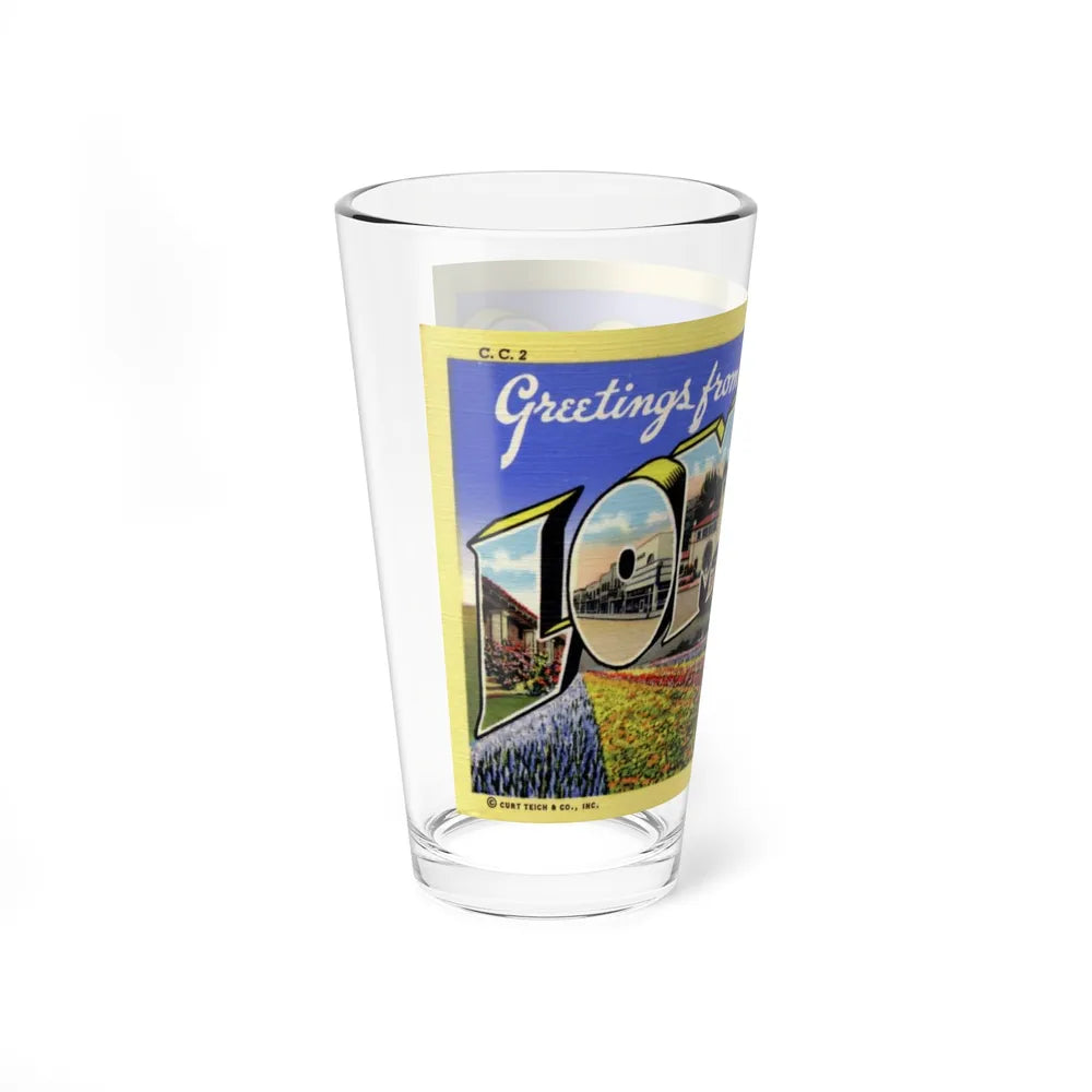 Greetings from Lompoc California (Greeting Postcards) Pint Glass 16oz-Go Mug Yourself