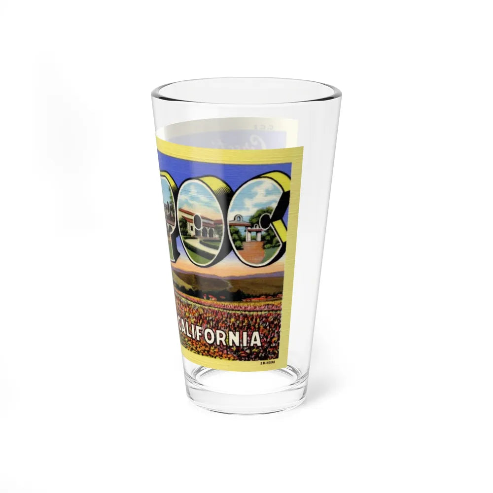 Greetings from Lompoc California (Greeting Postcards) Pint Glass 16oz-Go Mug Yourself