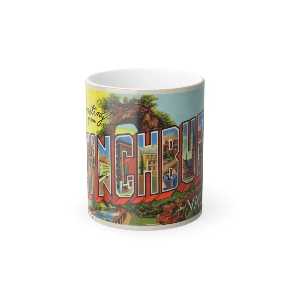 Greetings From Lynchburg VA (Greeting Postcards) Color Changing Mug 11oz-11oz-Go Mug Yourself