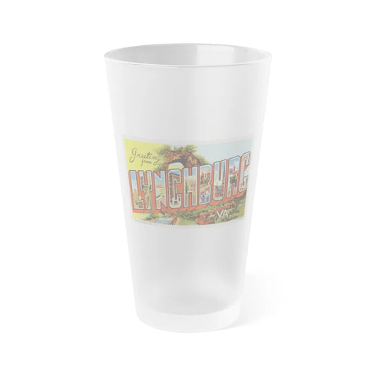 Greetings From Lynchburg VA (Greeting Postcards) Frosted Pint Glass 16oz-16oz-Frosted-Go Mug Yourself