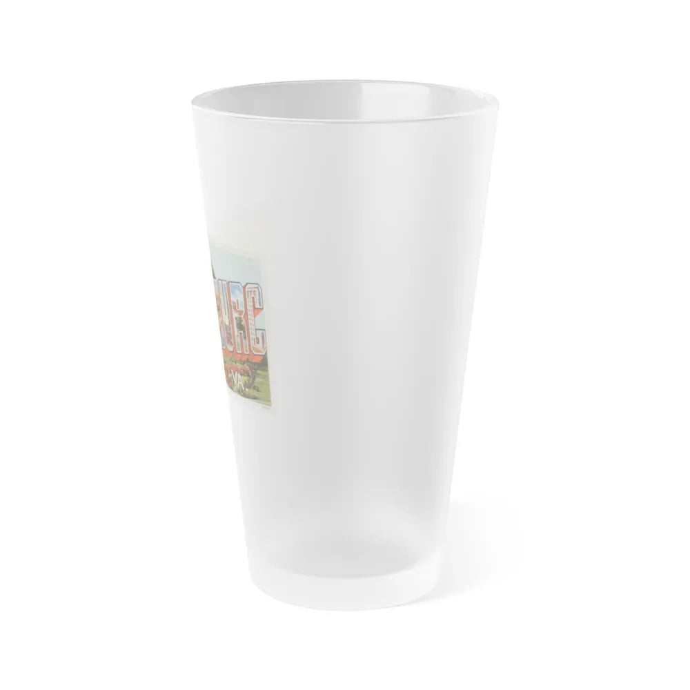 Greetings From Lynchburg VA (Greeting Postcards) Frosted Pint Glass 16oz-Go Mug Yourself