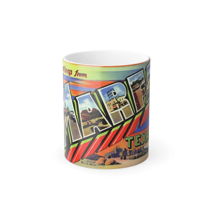 Greetings from Marfa Texas (Greeting Postcards) Color Changing Mug 11oz-11oz-Go Mug Yourself