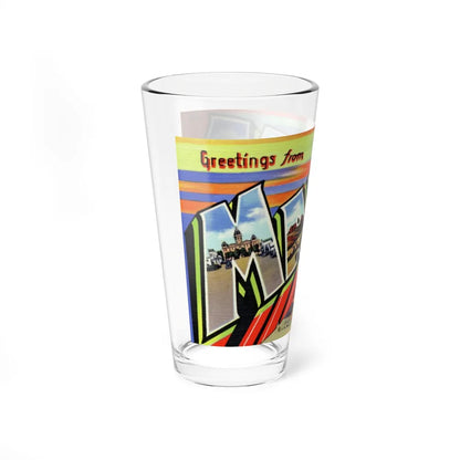 Greetings from Marfa Texas (Greeting Postcards) Pint Glass 16oz-Go Mug Yourself