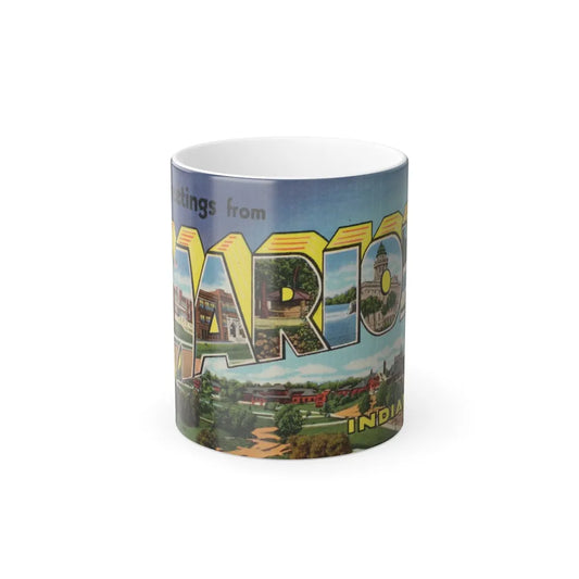 Greetings from Marion Indiana (Greeting Postcards) Color Changing Mug 11oz-11oz-Go Mug Yourself