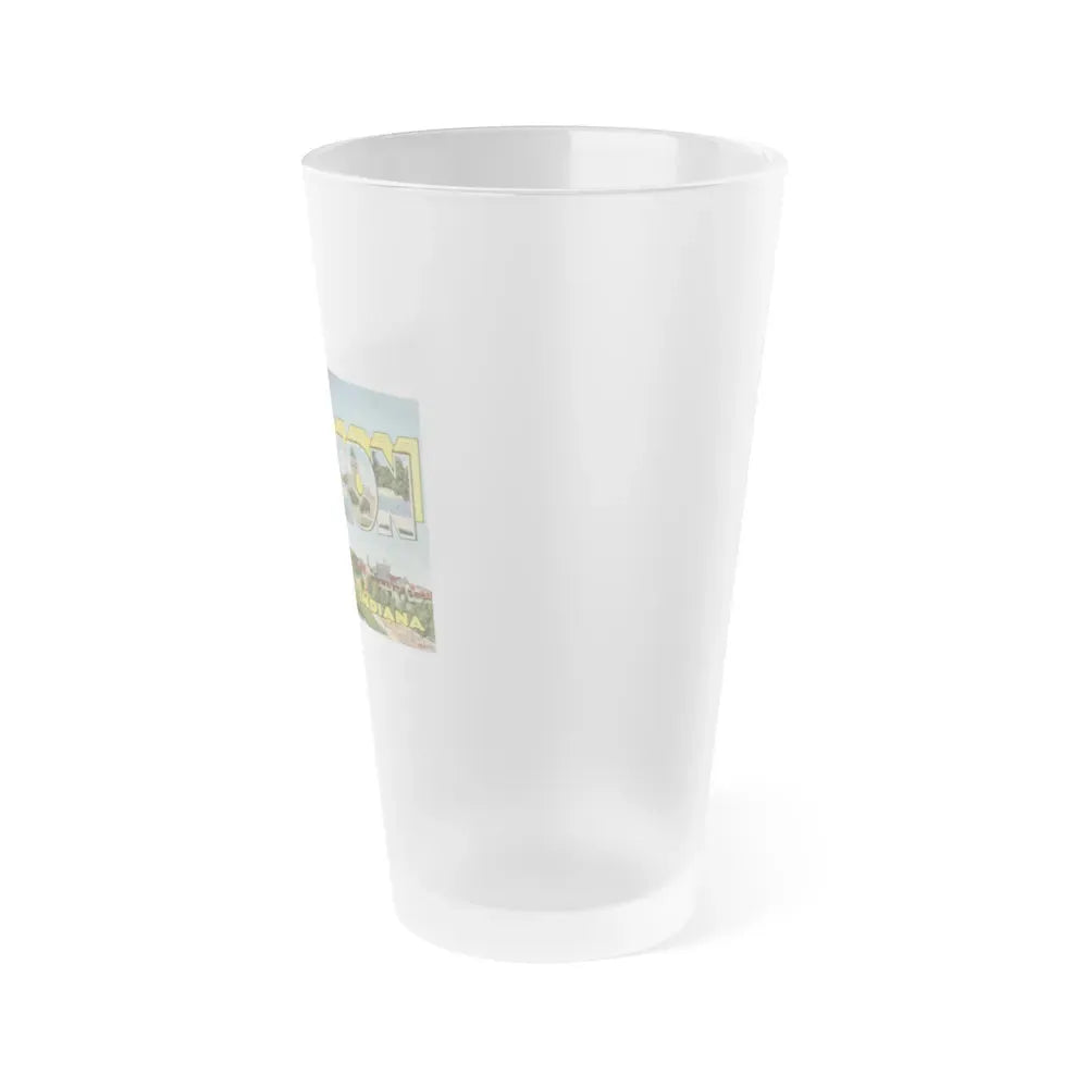 Greetings from Marion Indiana (Greeting Postcards) Frosted Pint Glass 16oz - Go Mug Yourself