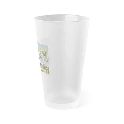 Greetings from Marion Indiana (Greeting Postcards) Frosted Pint Glass 16oz - Go Mug Yourself