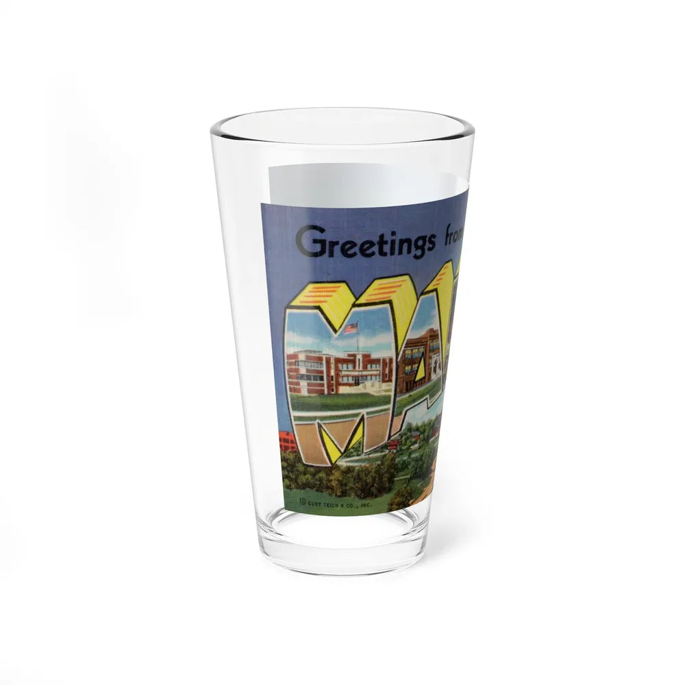 Greetings from Marion Indiana (Greeting Postcards) Pint Glass 16oz-Go Mug Yourself