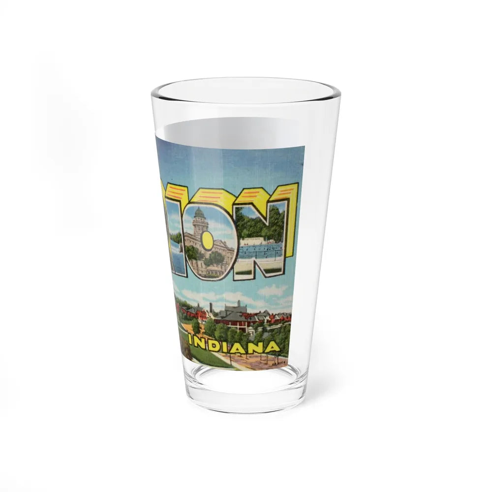 Greetings from Marion Indiana (Greeting Postcards) Pint Glass 16oz-Go Mug Yourself