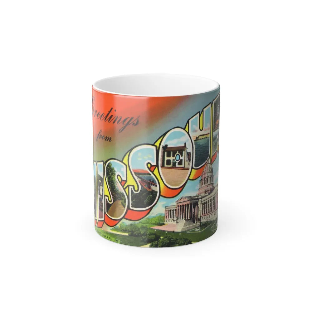 Greetings from Missouri (Greeting Postcards) Color Changing Mug 11oz-11oz-Go Mug Yourself