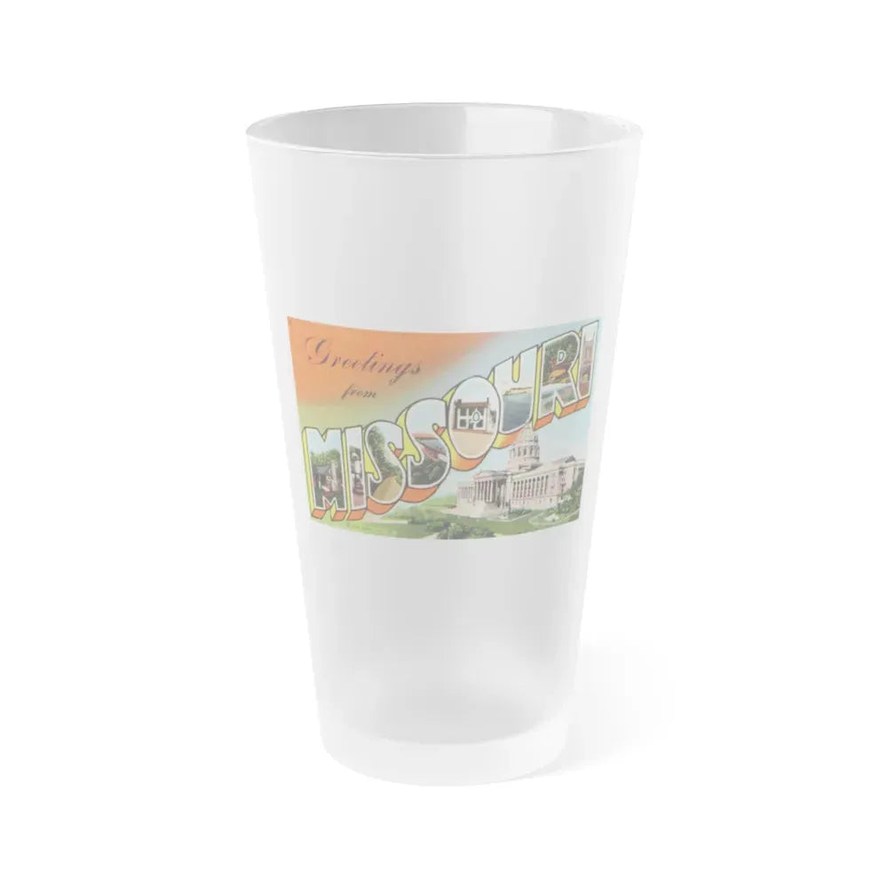 Greetings from Missouri (Greeting Postcards) Frosted Pint Glass 16oz Default Title - Go Mug Yourself
