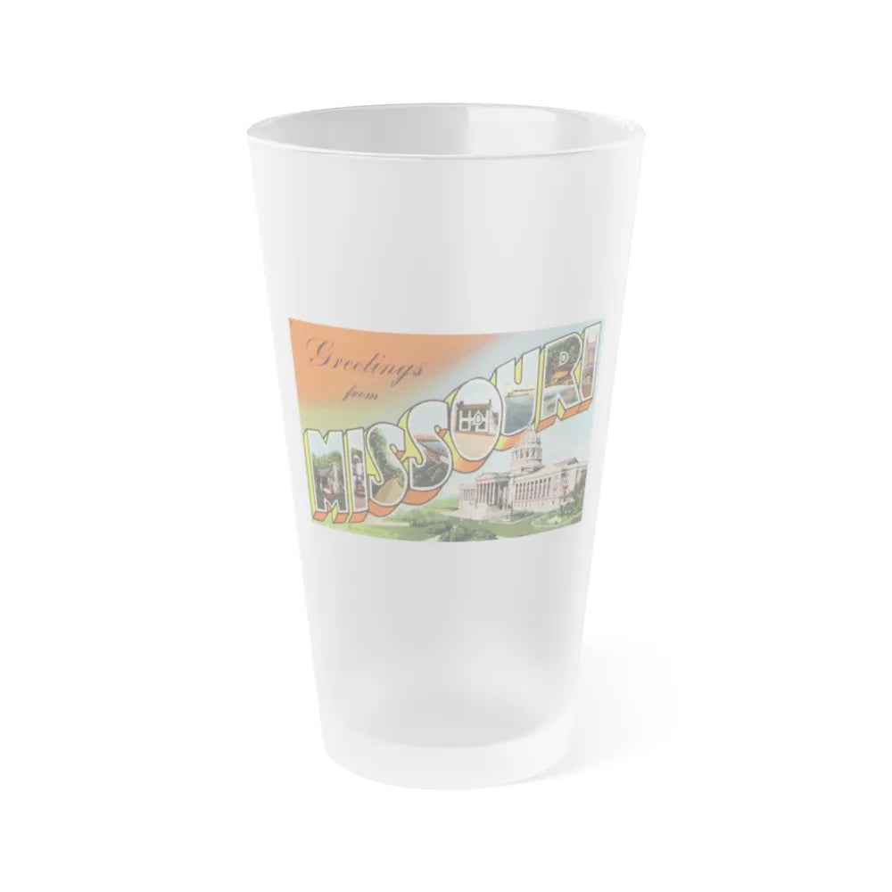 Greetings from Missouri (Greeting Postcards) Frosted Pint Glass 16oz-Go Mug Yourself