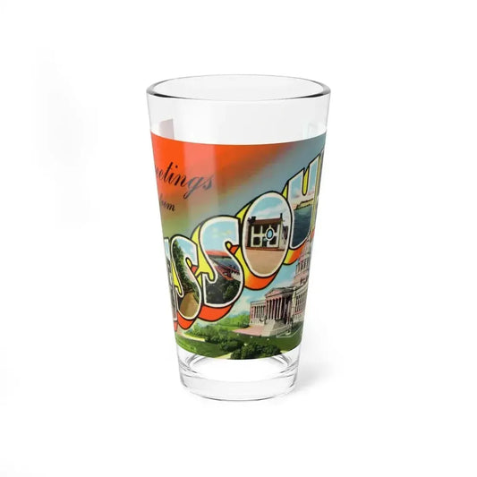 Greetings from Missouri (Greeting Postcards) Pint Glass 16oz 16oz - Go Mug Yourself
