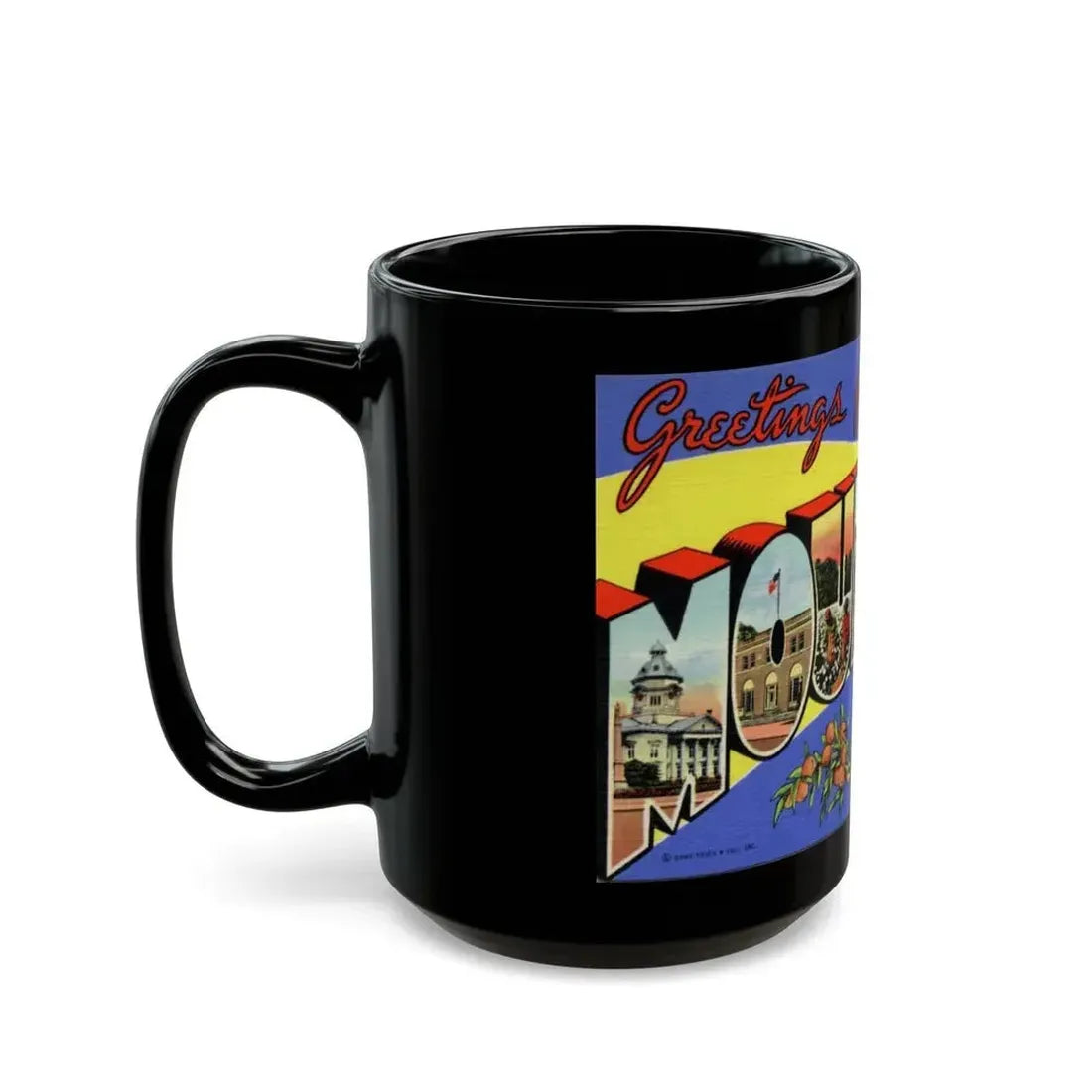 Greetings from Moultrie Georgia (Greeting Postcards) Black Coffee Mug - Go Mug Yourself