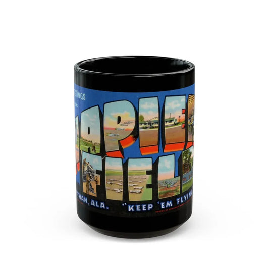 Greetings from Napier Field (Greeting Postcards) Black Coffee Mug 15oz - Go Mug Yourself