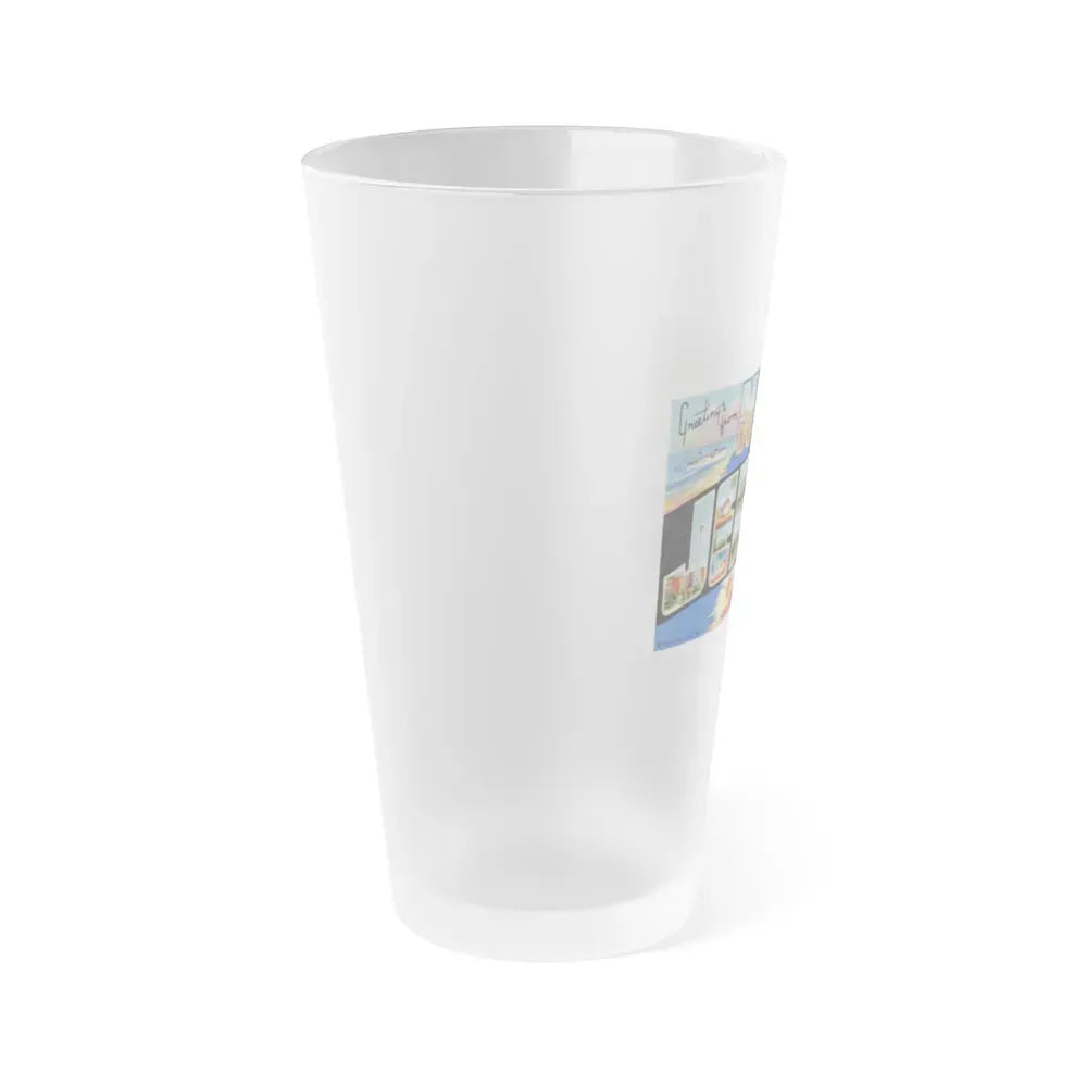 Greetings from New Jersey (Greeting Postcards) Frosted Pint Glass 16oz - Go Mug Yourself