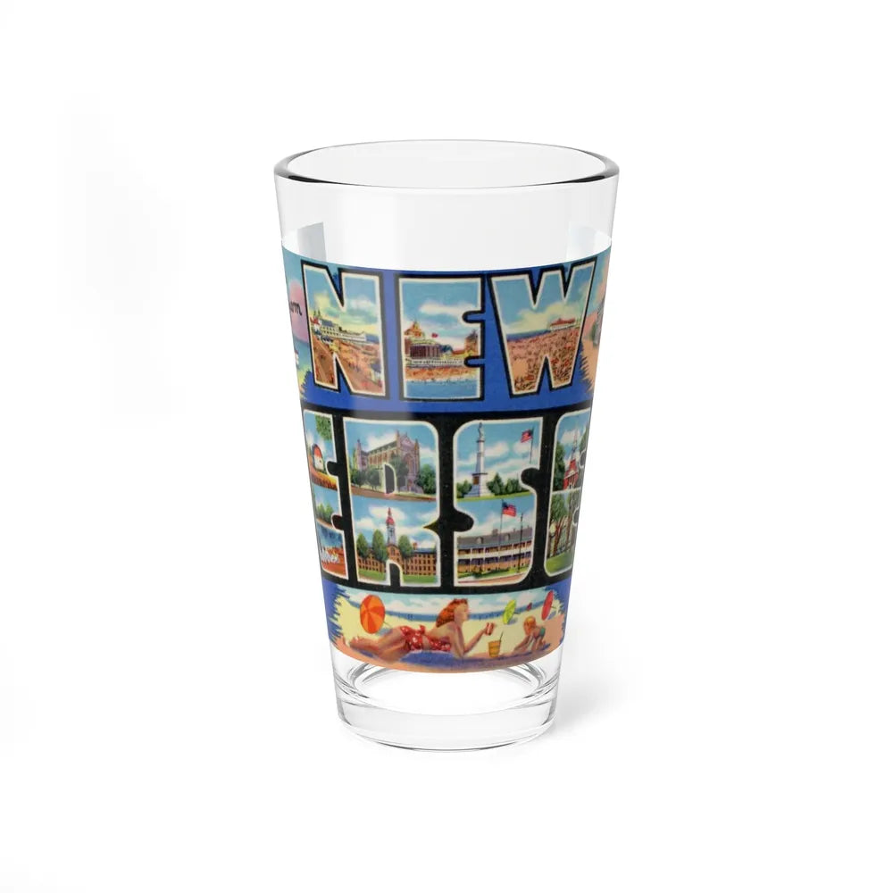 Greetings from New Jersey (Greeting Postcards) Pint Glass 16oz-16oz-Go Mug Yourself