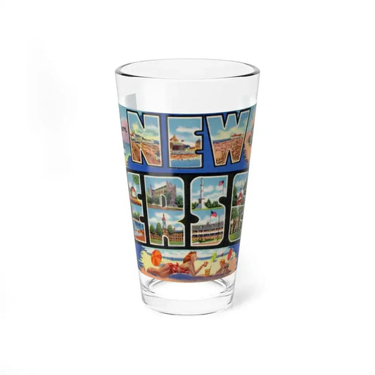 Greetings from New Jersey (Greeting Postcards) Pint Glass 16oz 16oz - Go Mug Yourself