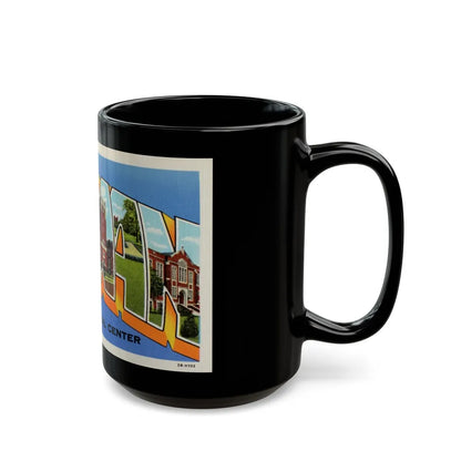 Greetings from Norman Oklahomas Naval Center (Greeting Postcards) Black Coffee Mug-Go Mug Yourself