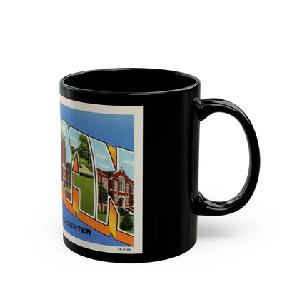 Greetings from Norman Oklahomas Naval Center (Greeting Postcards) Black Coffee Mug-Go Mug Yourself