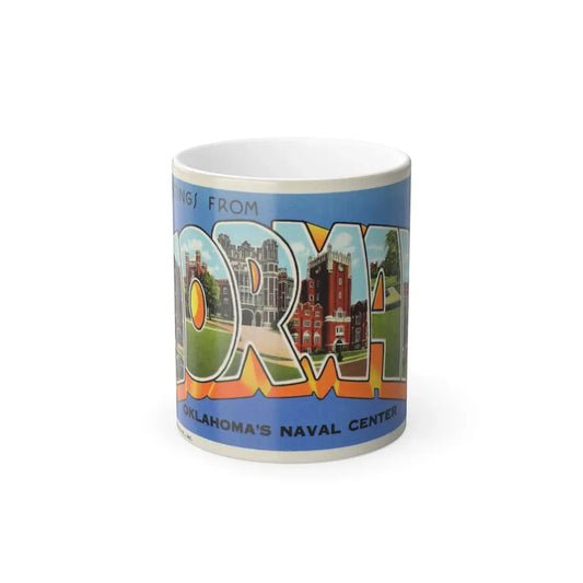 Greetings from Norman Oklahomas Naval Center (Greeting Postcards) Color Changing Mug 11oz Default Title 11oz - Go Mug Yourself