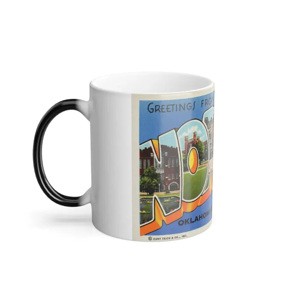Greetings from Norman Oklahomas Naval Center (Greeting Postcards) Color Changing Mug 11oz - Go Mug Yourself