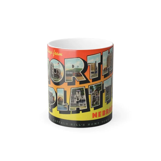 Greetings from North Platte Nebraska Buffalo Bills home town (Greeting Postcards) Color Changing Mug 11oz Default Title - Go Mug Yourself