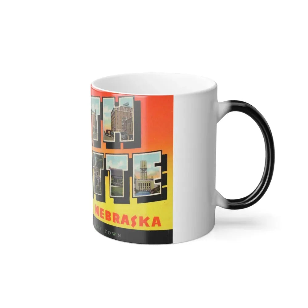 Greetings from North Platte Nebraska Buffalo Bills home town (Greeting Postcards) Color Changing Mug 11oz - Go Mug Yourself