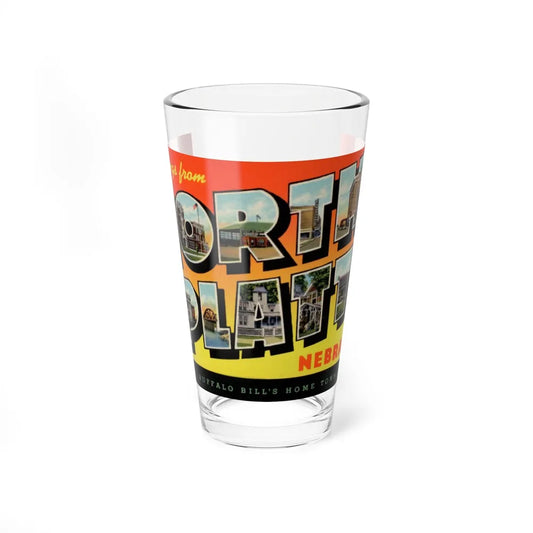 Greetings from North Platte Nebraska Buffalo Bills home town (Greeting Postcards) Pint Glass 16oz-16oz-Go Mug Yourself