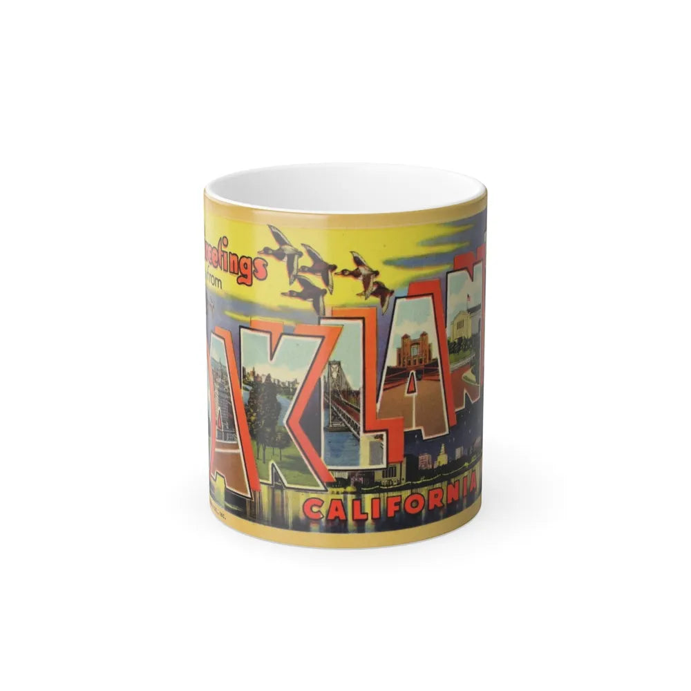 Greetings from Oakland California (Greeting Postcards) Color Changing Mug 11oz-11oz-Go Mug Yourself